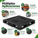 Aplicaciones de la tarima plástica TA-01 en almacenes, racks, logística y piso de venta