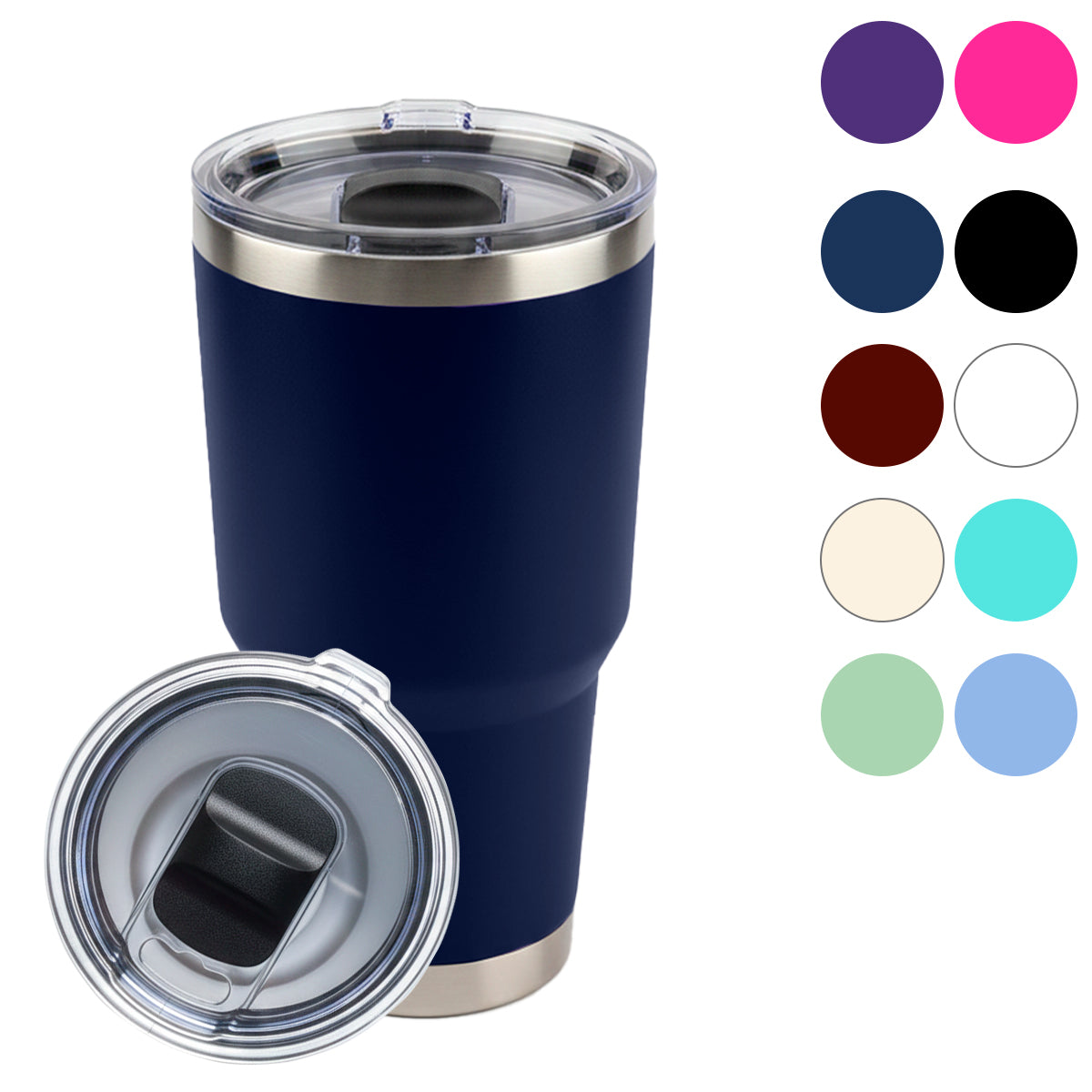 Vaso Térmico de Acero Inoxidable 30oz / 880 ml para Bebidas Frías y Calientes | Slim Company