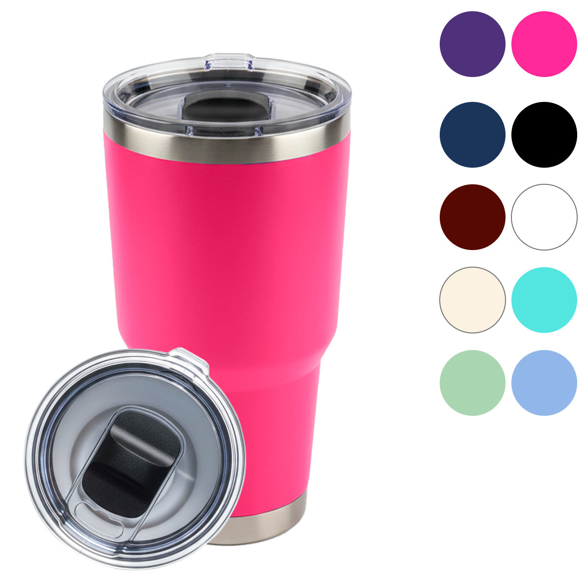 Vaso Térmico de Acero Inoxidable 30oz / 880 ml para Bebidas Frías y Calientes | Slim Company