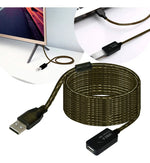 Cable Extensión USB Activa 2.0 Macho a Hembra 10 m 480 Mbps Negro | Slim Company