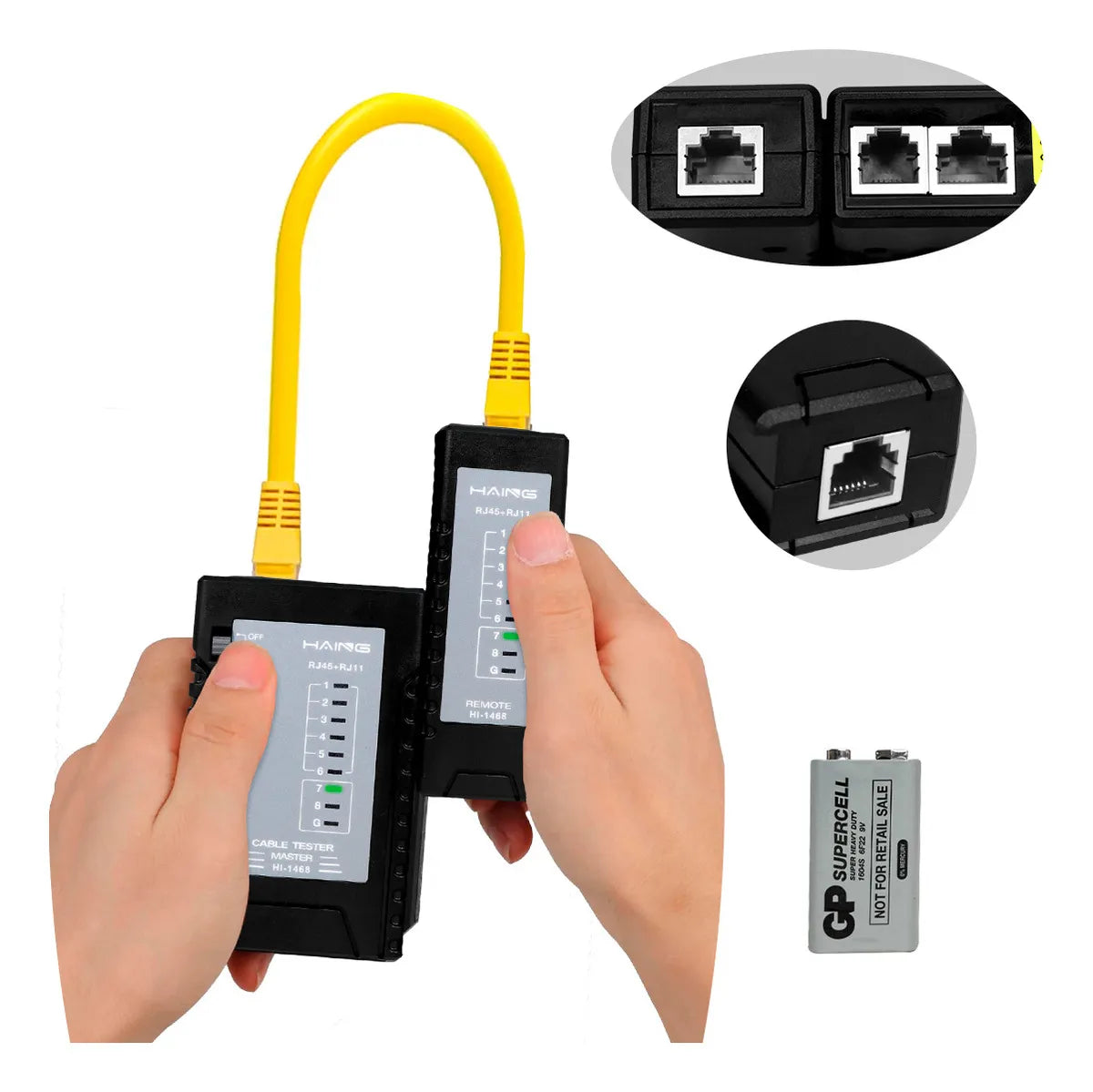 Tester Probador de Cable de Red RJ45 RJ11 Ethernet y Telefónico | Slim Company