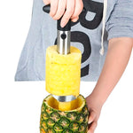 Descorazonador y Cortador de Piña de Acero Inoxidable Negro | Slim Company