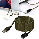 Cable Extensión USB Activa 2.0 Macho a Hembra 15 m 480 Mbps Negro | Slim Company