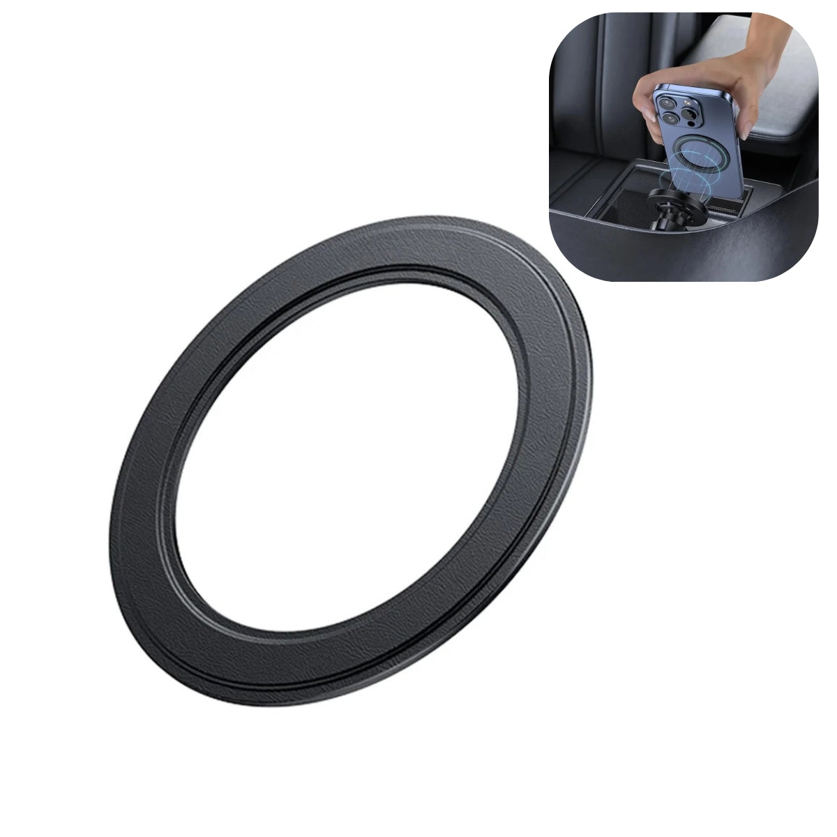 Soporte Celular Aro Magnético para MagSafe iPhone y Android Negro | Slim Company