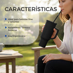 Termo de Acero Inoxidable 40 oz con Tapa para Bebidas Frías y Calientes | Slim Company