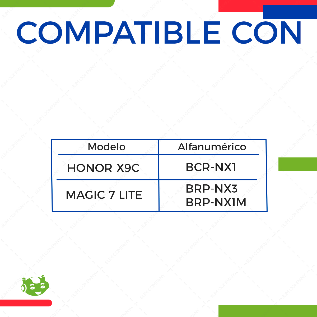 Batería para Honor X9c / Magic 7 Lite Modelo HB556794EIW | Slim Company