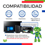 Cable de Corriente Dos Polos para Cargador de Laptop 1.5 m Negro | Slim Company