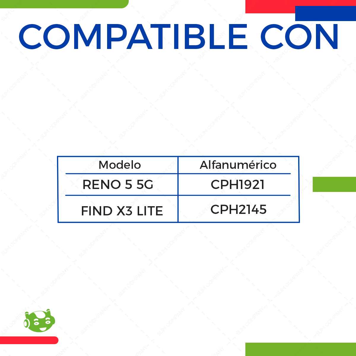 Batería para Oppo Reno 5 5G / Find X3 Lite Modelo BLP811 | Slim Company