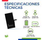 Batería para iPhone 14 A2649 A2881 A2882 A2883 A2884 3279mAh | Slim Company