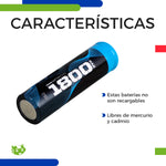 2pz Pila 18650 3.7V Batería Recargable 1800mAh | Slim Company