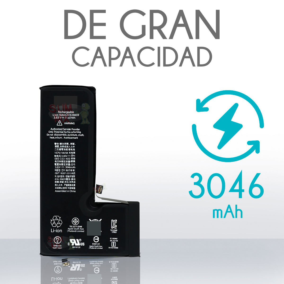 Batería para iPhone 11 Pro A2160 A2215 A2217 3046mAh | Slim Company