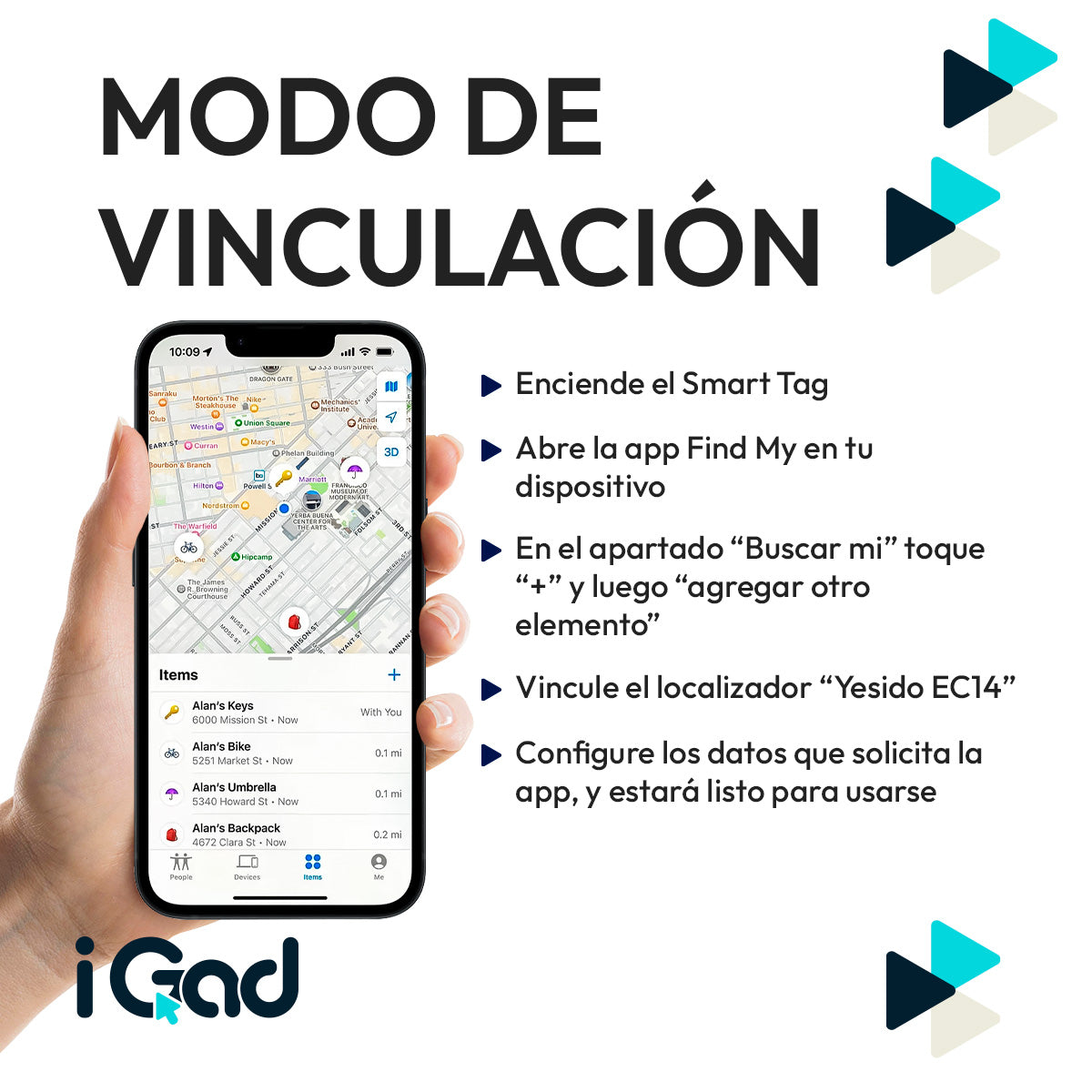 Localizador para Objetos Compatible con Apple Buscar FindMy Blanco | Slim Company