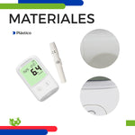 Medidor de Glucosa en Sangre Glucómetro con Tiras Reactivas Blanco | Slim Company