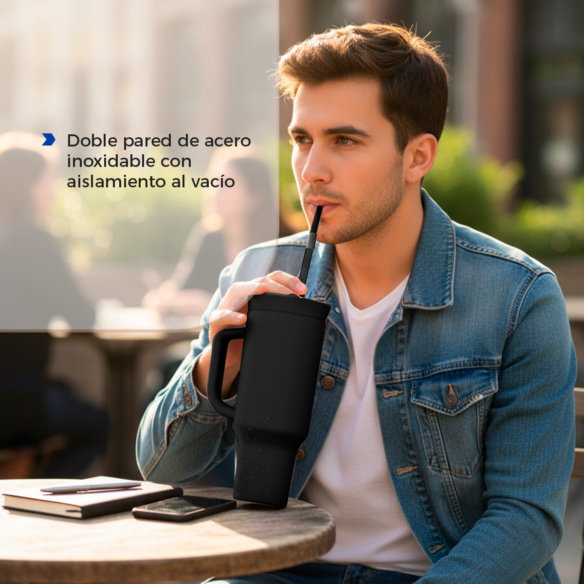 Termo de Acero Inoxidable 40 oz con Tapa para Bebidas Frías y Calientes | Slim Company
