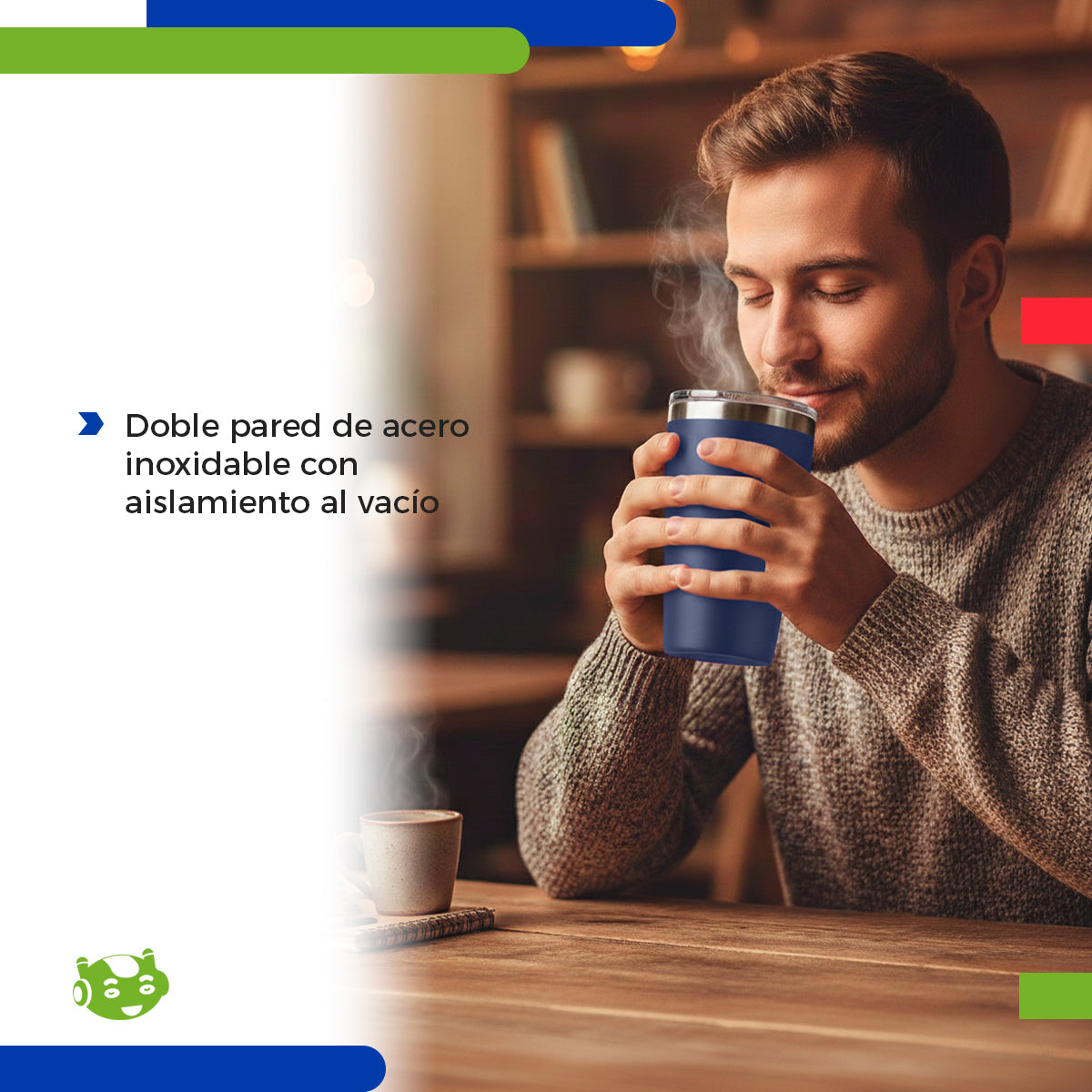 Vaso Térmico de Acero Inoxidable 30oz / 880 ml para Bebidas Frías y Calientes | Slim Company