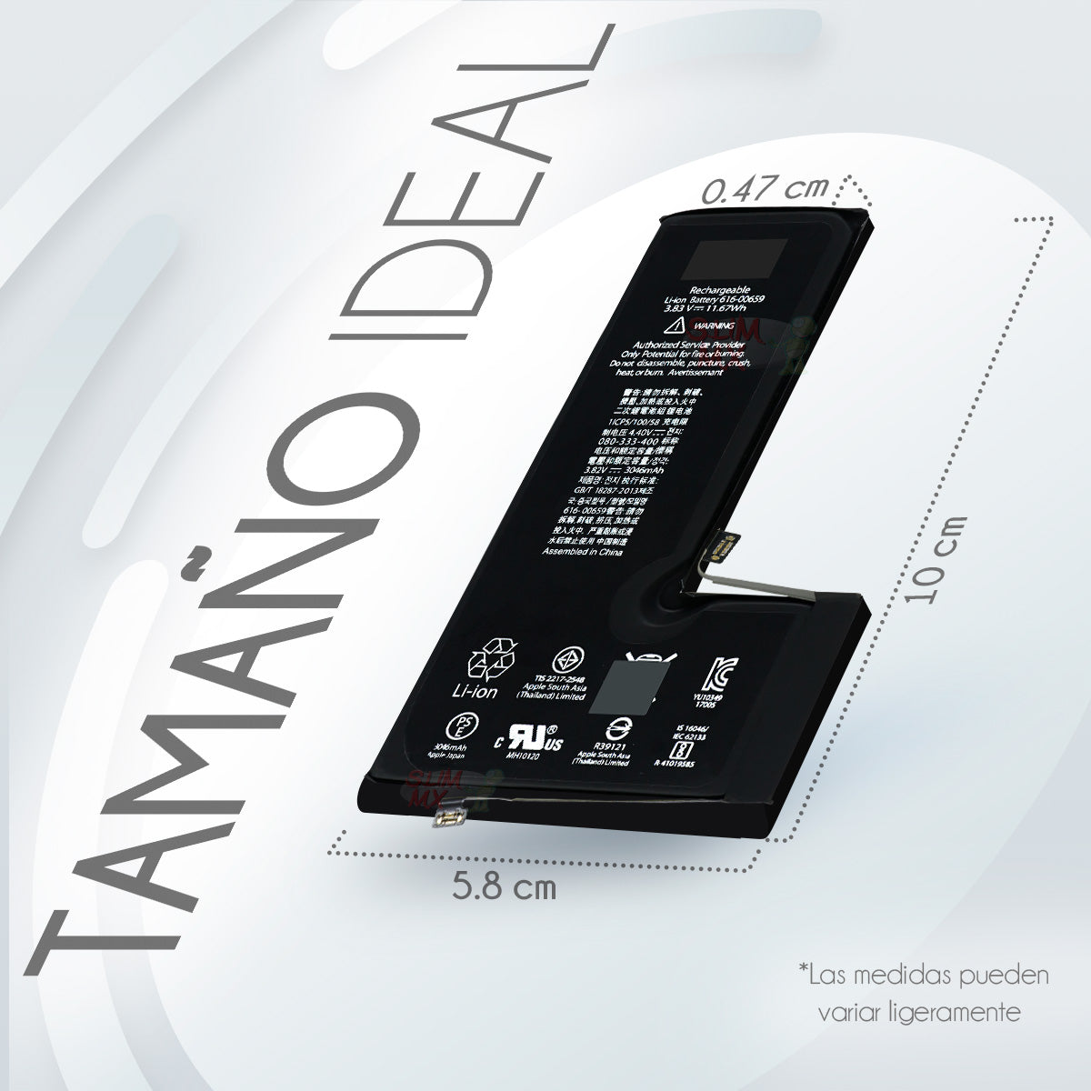 Batería para iPhone 11 Pro A2160 A2215 A2217 3046mAh | Slim Company