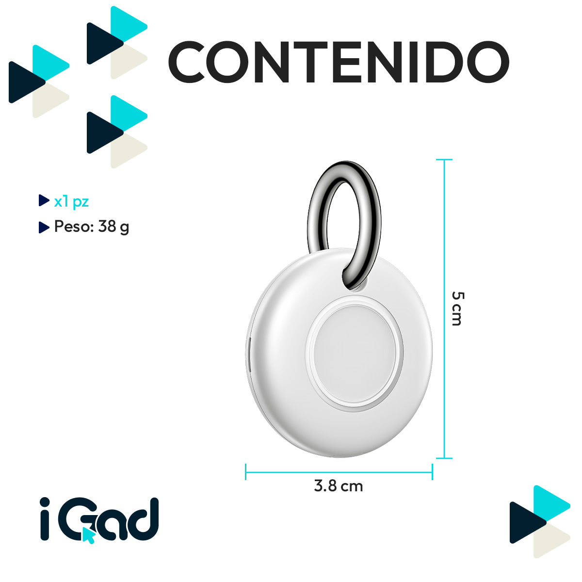 Localizador para Objetos Compatible con Apple Buscar FindMy Blanco | Slim Company