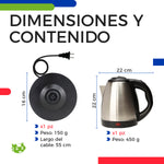 Jarra Eléctrica Slim Company 2 L Acero Inoxidable Hervidor para Agua y Café