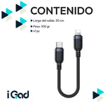 Cable USB-C para iPhone 27W Reforzado 30 cm Carga y Datos Compatible con iPad | Slim Company