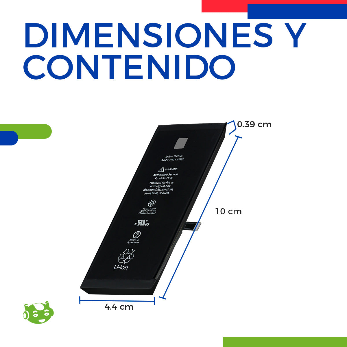 Batería para iPhone 11 A2111 A2221 A2223 3110mAh | Slim Company
