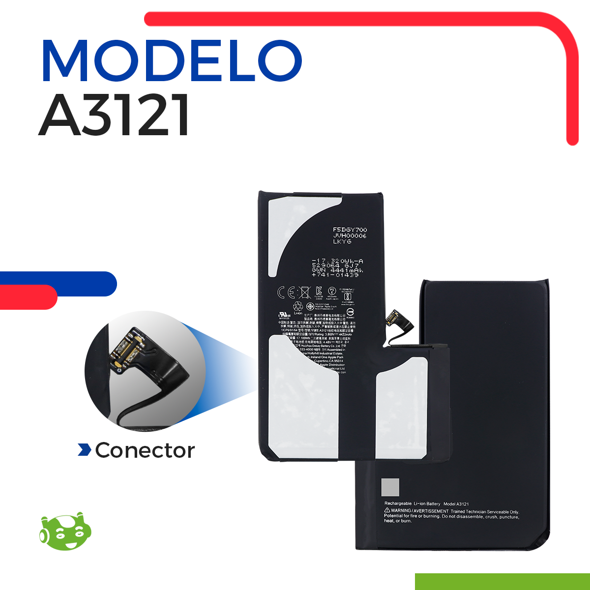 Batería para iPhone 15 Pro Max A2849 A3105 A3106 A3108 4422mAh | Slim Company