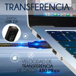 Cable Extensión USB Activa 2.0 Macho a Hembra 15 m 480 Mbps Negro | Slim Company