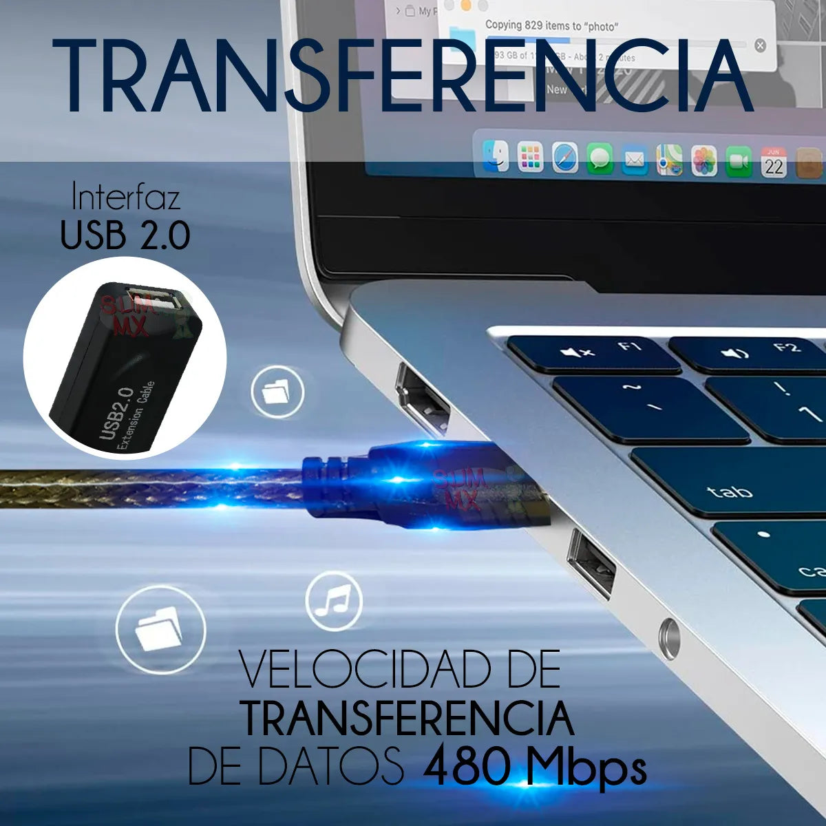 Cable Extensión USB Activa 2.0 Macho a Hembra 15 m 480 Mbps Negro | Slim Company