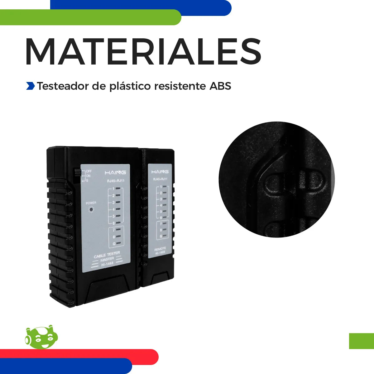 Tester Probador de Cable de Red RJ45 RJ11 Ethernet y Telefónico | Slim Company