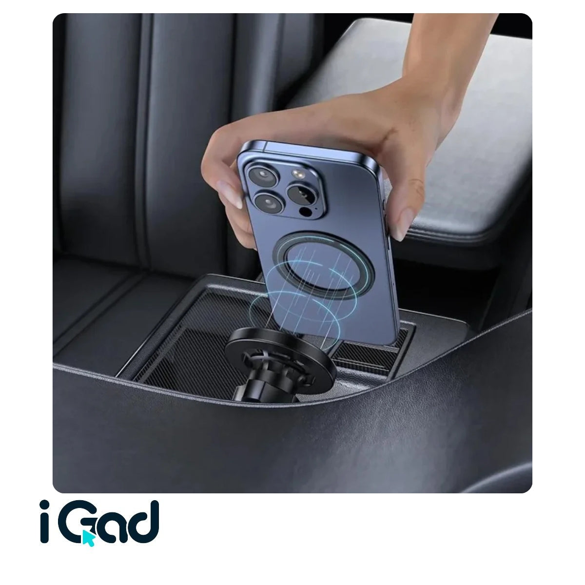 Soporte Celular Aro Magnético para MagSafe iPhone y Android Negro | Slim Company