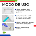 Medidor de Glucosa en Sangre Glucómetro con Tiras Reactivas Blanco | Slim Company