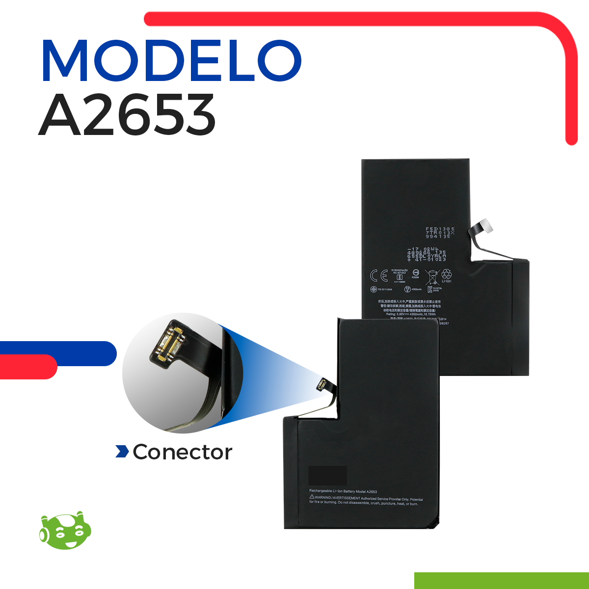 Batería para iPhone 13 Pro Max A2641 A2643 A2644 A2645 4352mAh | Slim Company