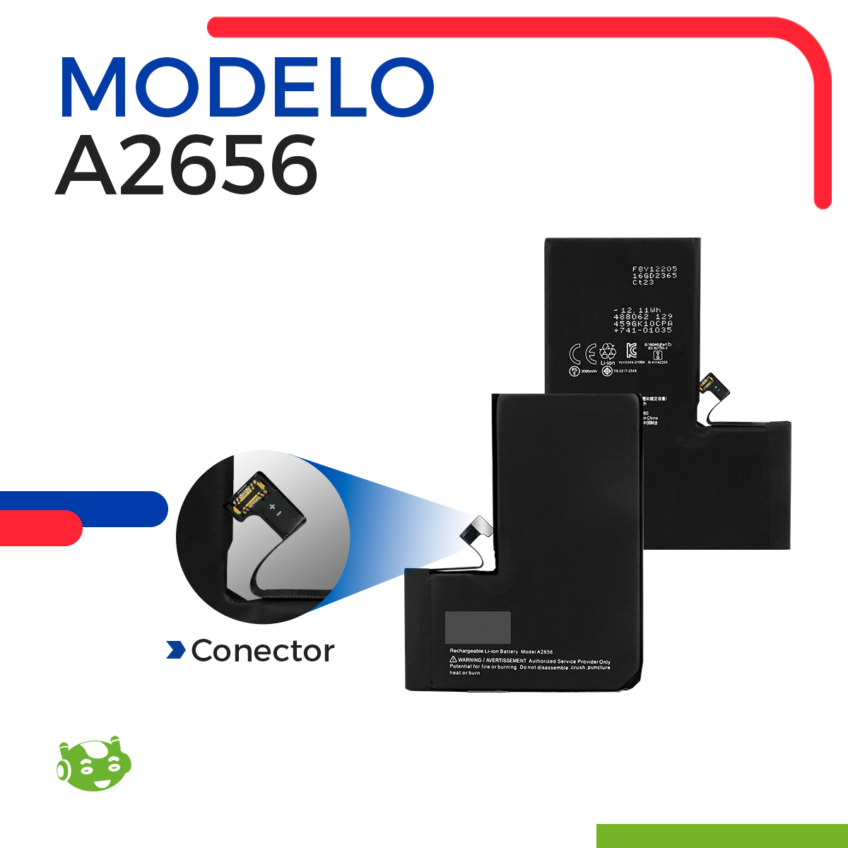 Batería para iPhone 13 Pro A2636 A2638 A2639 A2640 3095mAh | Slim Company