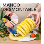 Descorazonador y Cortador de Piña de Acero Inoxidable Negro | Slim Company