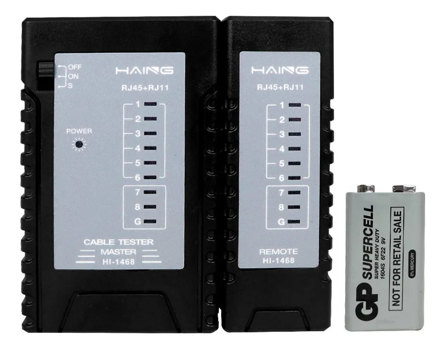 Tester Probador de Cable de Red RJ45 RJ11 Ethernet y Telefónico | Slim Company