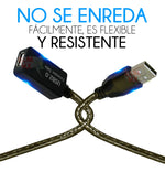 Cable Extensión USB Activa 2.0 Macho a Hembra 15 m 480 Mbps Negro | Slim Company