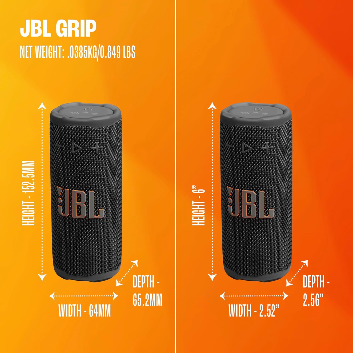 Bocina JBL Grip Bluetooth Portátil IP68 14 h