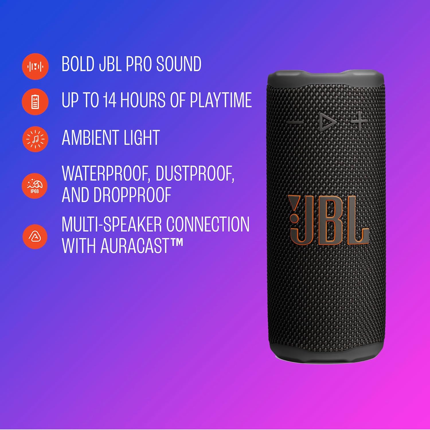 Bocina JBL Grip Bluetooth Portátil IP68 14 h