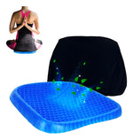 Cojín Ergonómico Tipo Panal de Polímero Elástico para Silla Azul