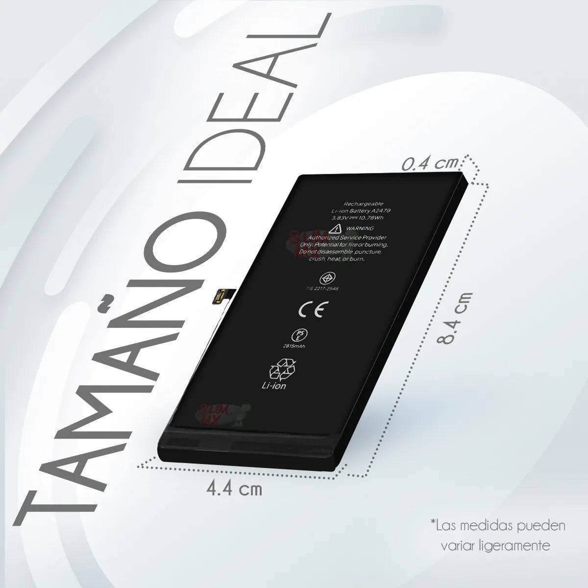 Batería para iPhone 12 y 12 Pro A2172 A2402 A2403 A2404 A2341 A2406 A2407 A2408 2815mAh | Slim Company