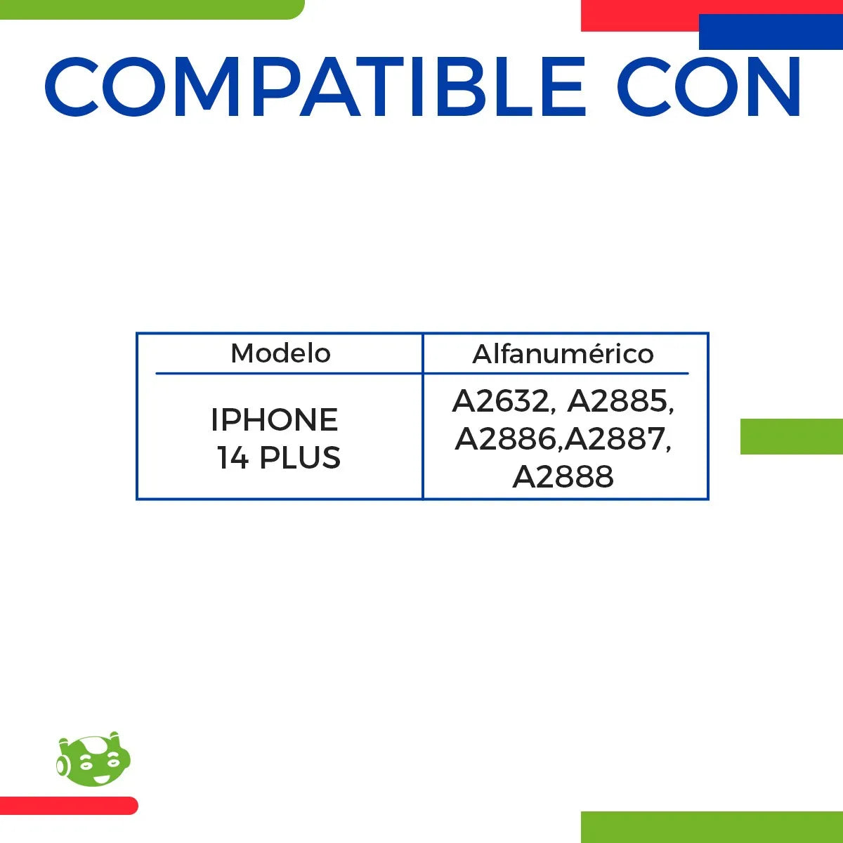 Batería para iPhone 14 Plus A2632 A2885 A2886 A2887 A2888 4325mAh | Slim Company