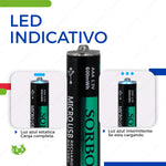 Pilas Recargables AAA Slim Company – Paquete de 4 con Cable de Carga USB