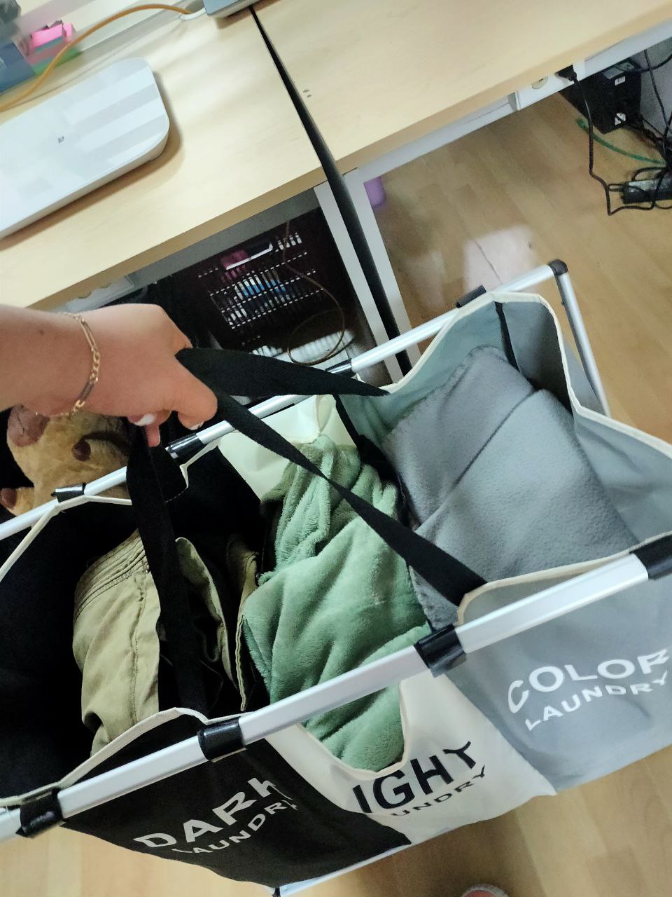 Cesto de Ropa Sucia Organizador de 3 Compartimentos Plegable | Slim Company