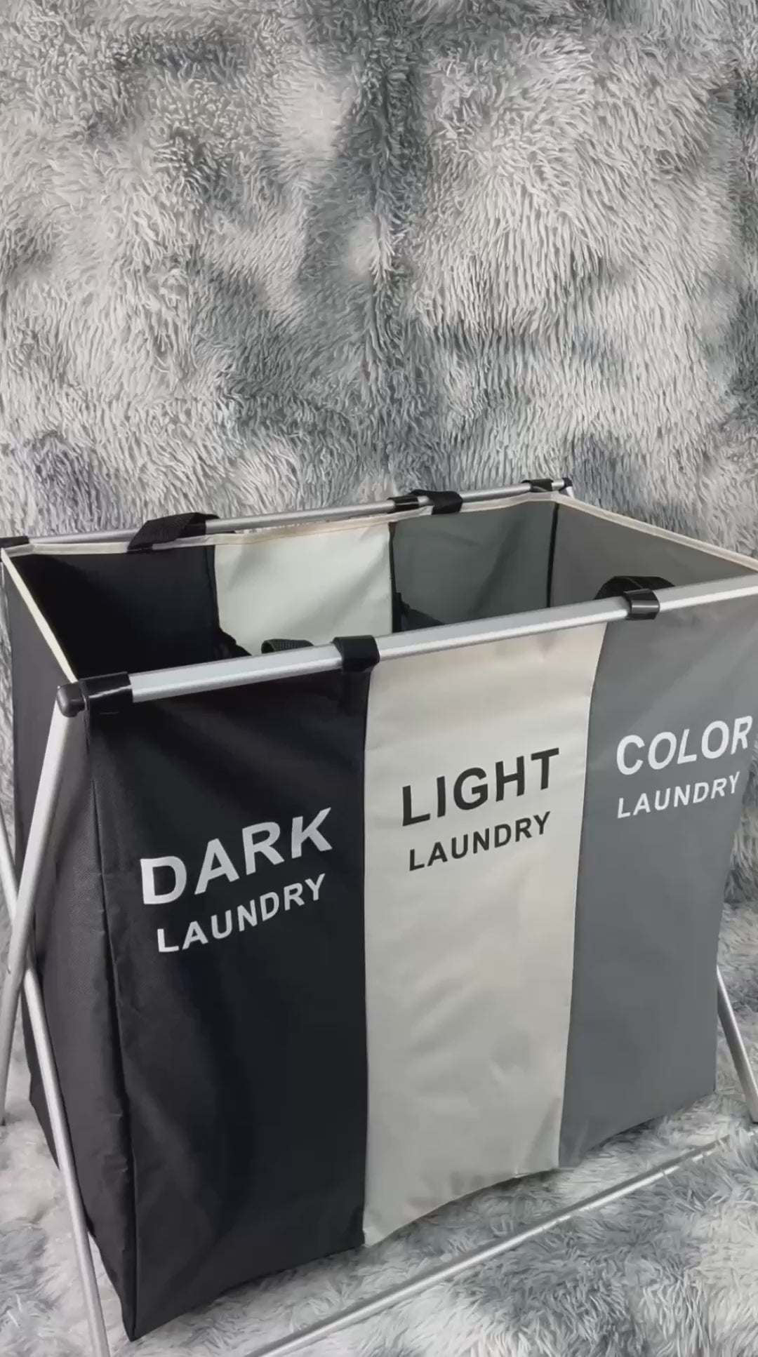 Cesto de Ropa Sucia Organizador de 3 Compartimentos Plegable | Slim Company