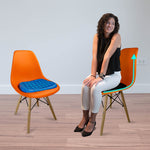 Cojín Ergonómico Tipo Panal de Polímero Elástico para Silla Azul